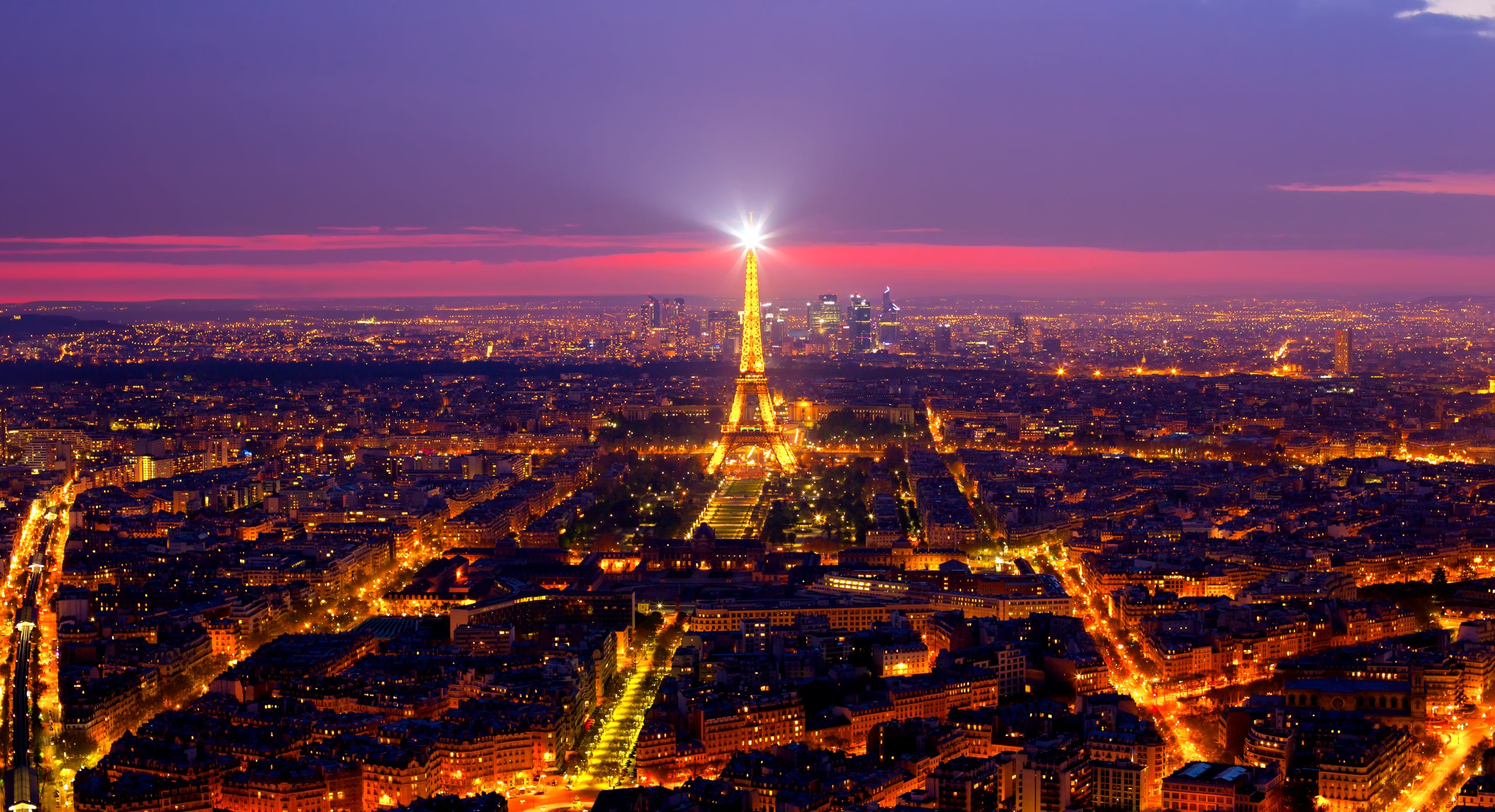 Illuminated Eiffel Tower View of the Eiffel Tower at night, illuminated.