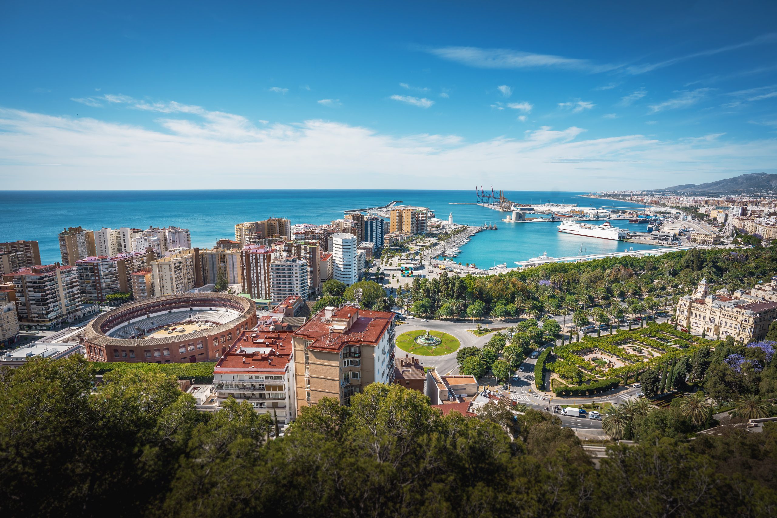 Blick auf Malaga und Umgebung Blick auf Malaga und Umgebung